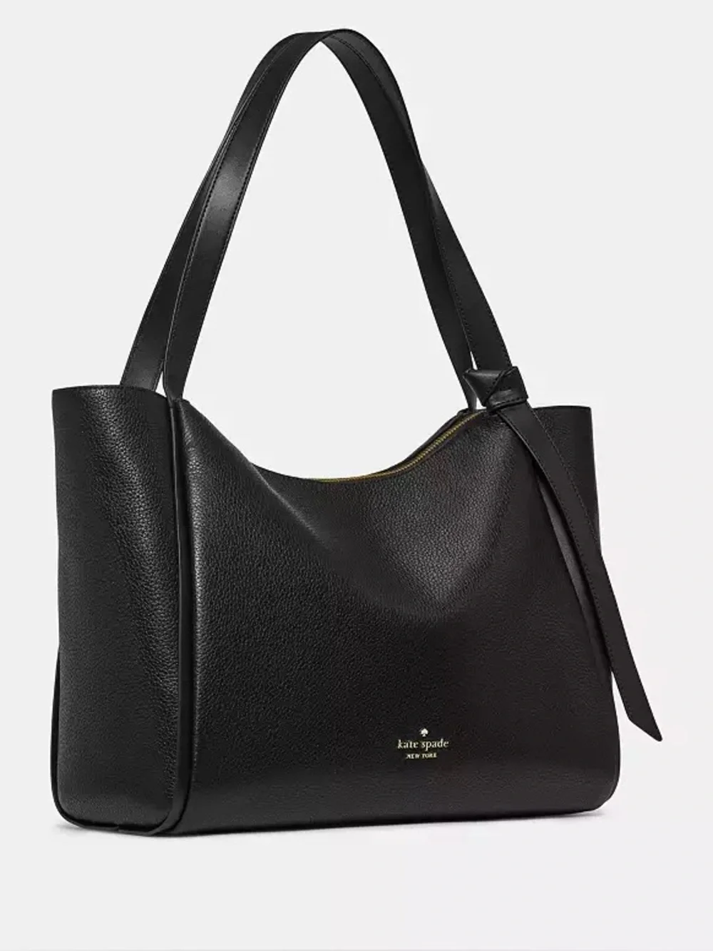 ♠️Kate Spade New York Knott Pebbled Leather Large Tote Bag, Black NWT